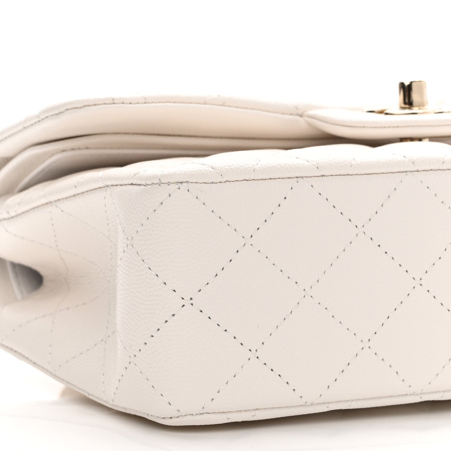 Chanel Caviar Quilted Small Double Flap White 9 of 11
