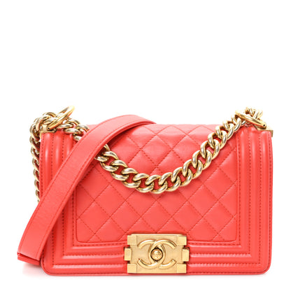Chanel Lambskin Quilted Small Boy Flap Red 1 of 10