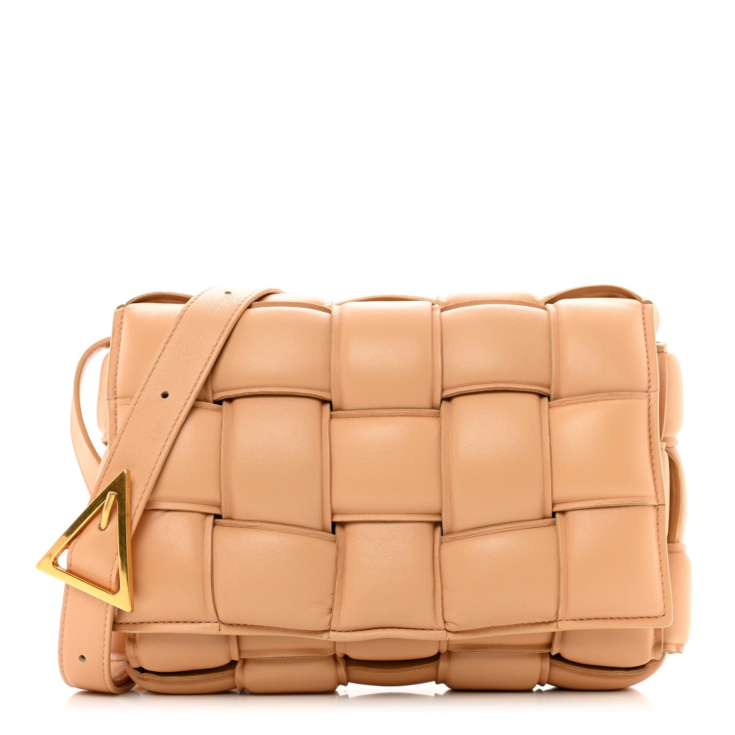 Bottega Veneta Nappa Maxi Intreccio Padded Cassette Crossbody Bag Almond 1 of 9