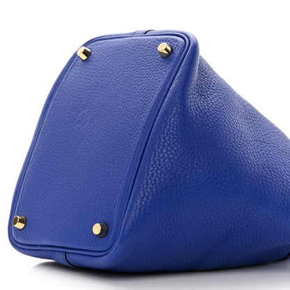 Hermes Taurillon Clemence Picotin Lock 18 PM Bleu Electrique 10 of 13