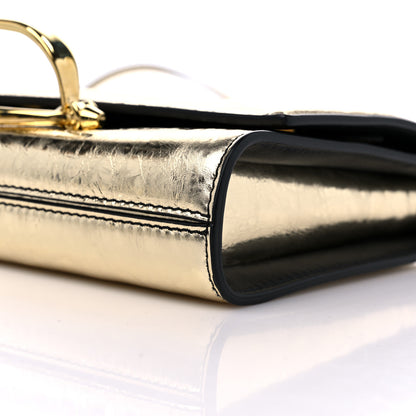 Alexander McQueen Metallic Crash Calfskin The Story Crossbody Bag Gold 8 of 10