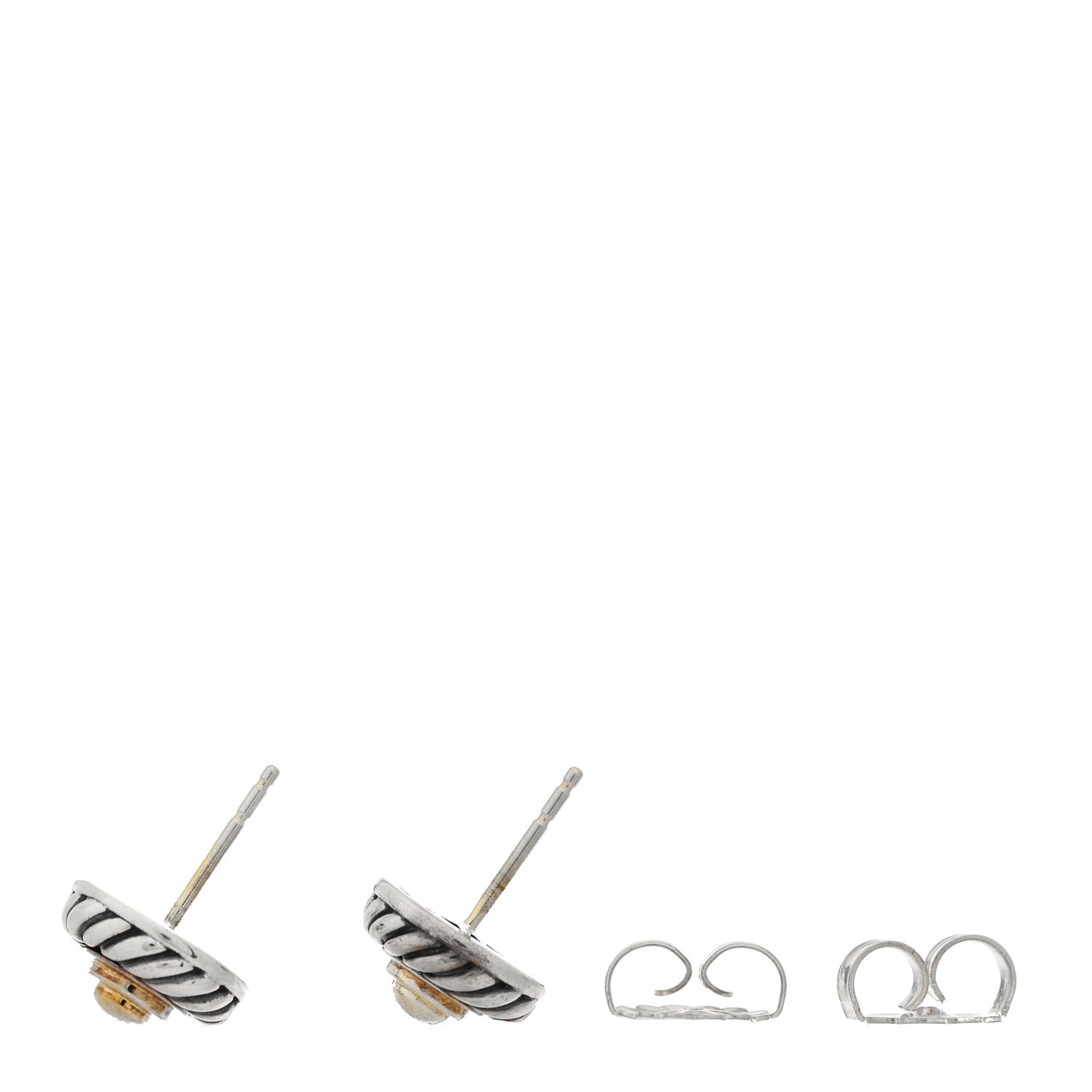 Sterling Silver 14K Yellow Gold Cookie Earrings