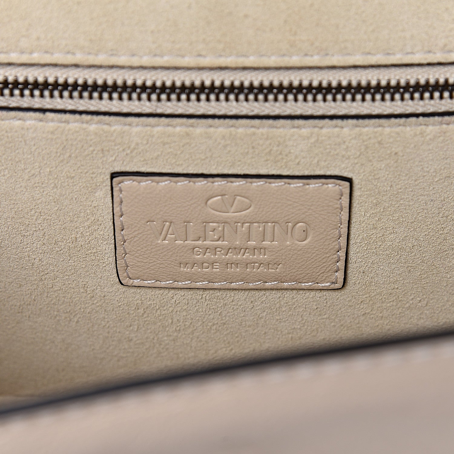 Valentino Garavani Craquele Calfskin Medium Glam Lock Rockstud Flap Light Ivory 6 of 15