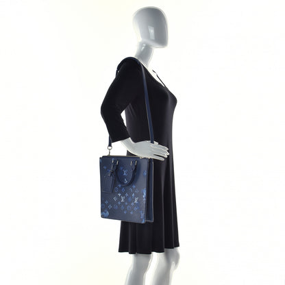 Louis Vuitton Monogram Ink Watercolor Sac Plat Zippé Blue 2 of 16