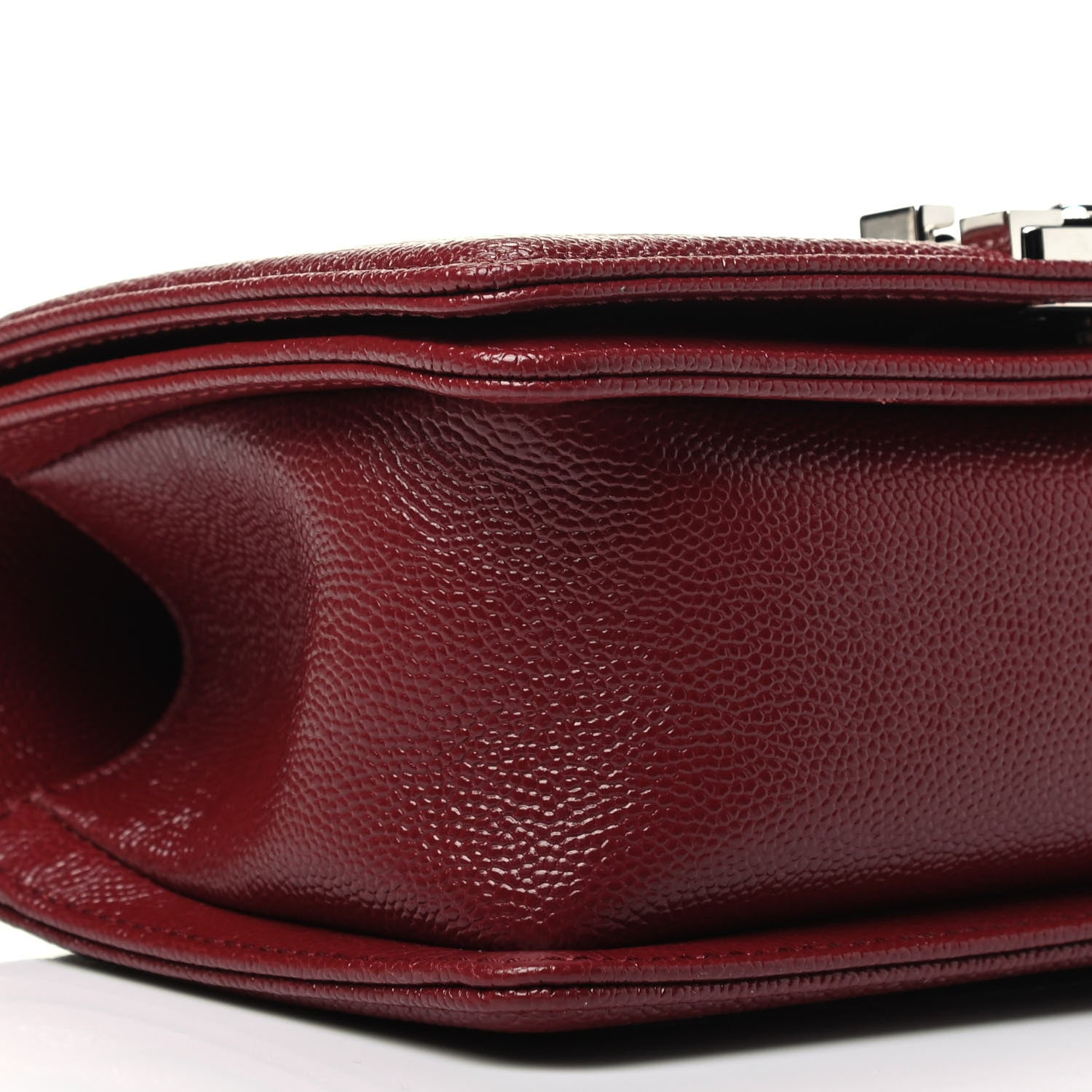 Chanel Caviar Chevron Quilted Small Boy Flap Burgundy 8 of 9