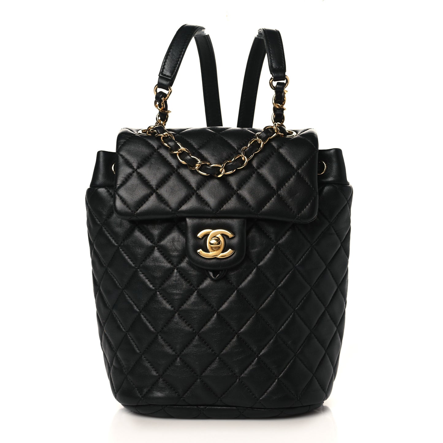 Lambskin Quilted Mini Urban Spirit Backpack Black