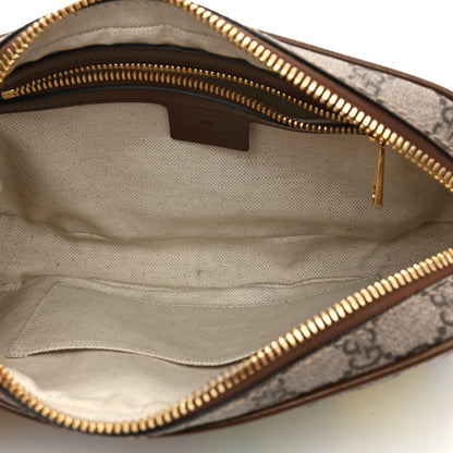 Gucci GG Supreme Monogram Azalea Calfskin Fake/Not Small Retro Interlocking G Belt Bag Beige Ebony Brown Sugar 5 of 8