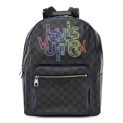 Louis Vuitton Damier Graphite Logo Josh Backpack Blue Multicolor 1 of 10
