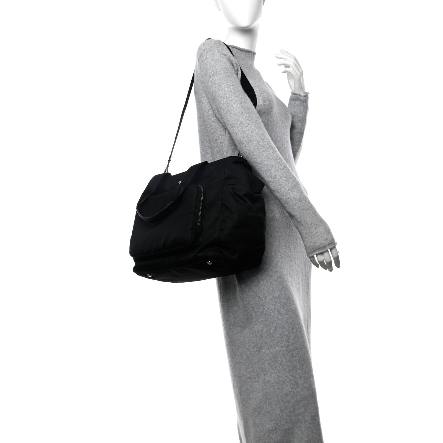 Prada Tessuto Nylon Diaper Bag Black 2 of 10