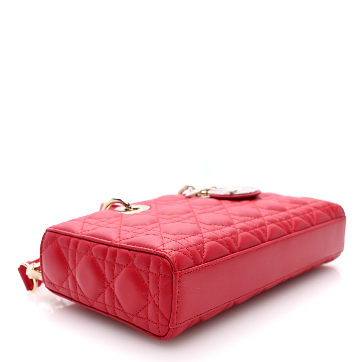 Christian Dior Lambskin Cannage Medium Lady D-Joy Flame Scarlet 4 of 9