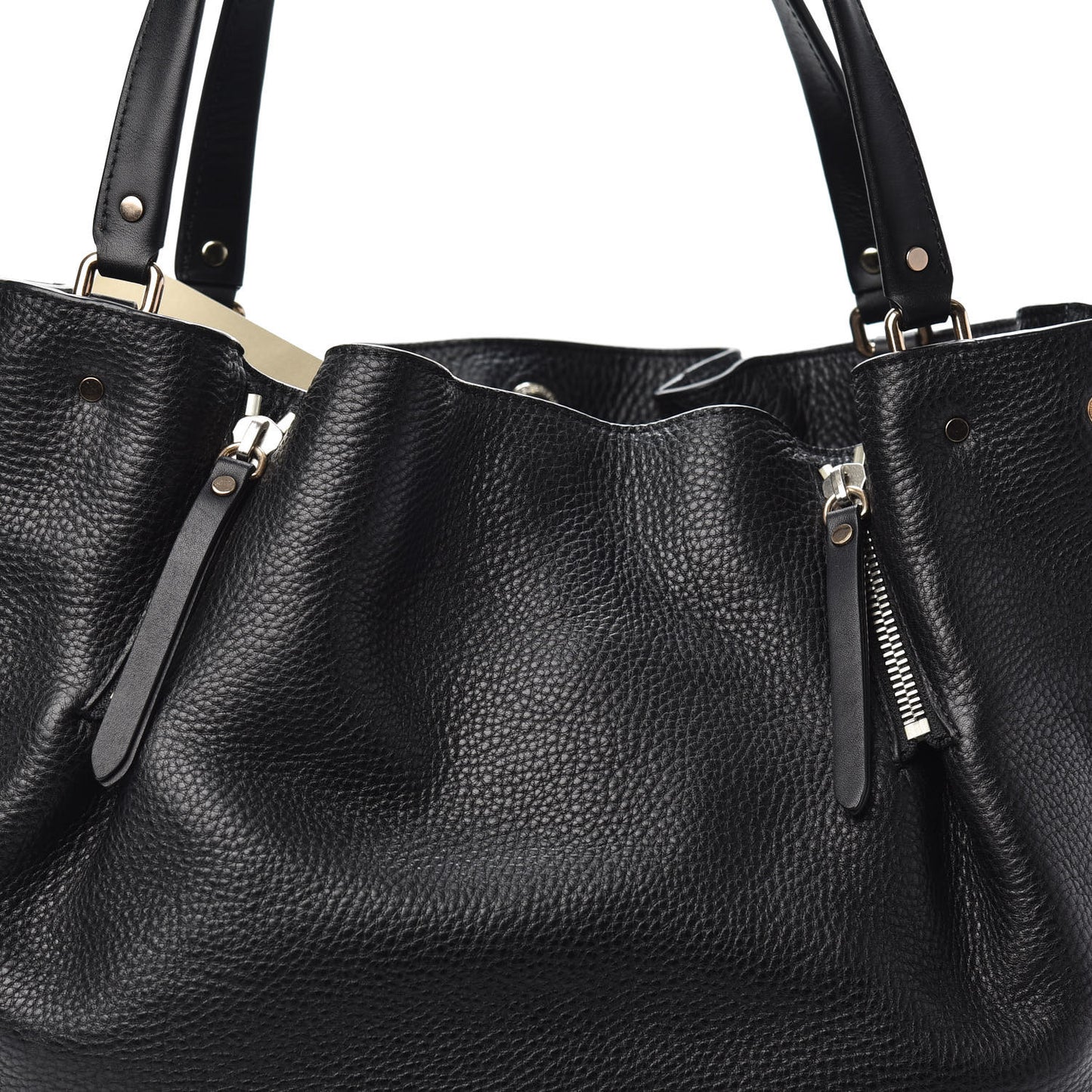 Grainy Calfskin House Check Medium Maidstone Black