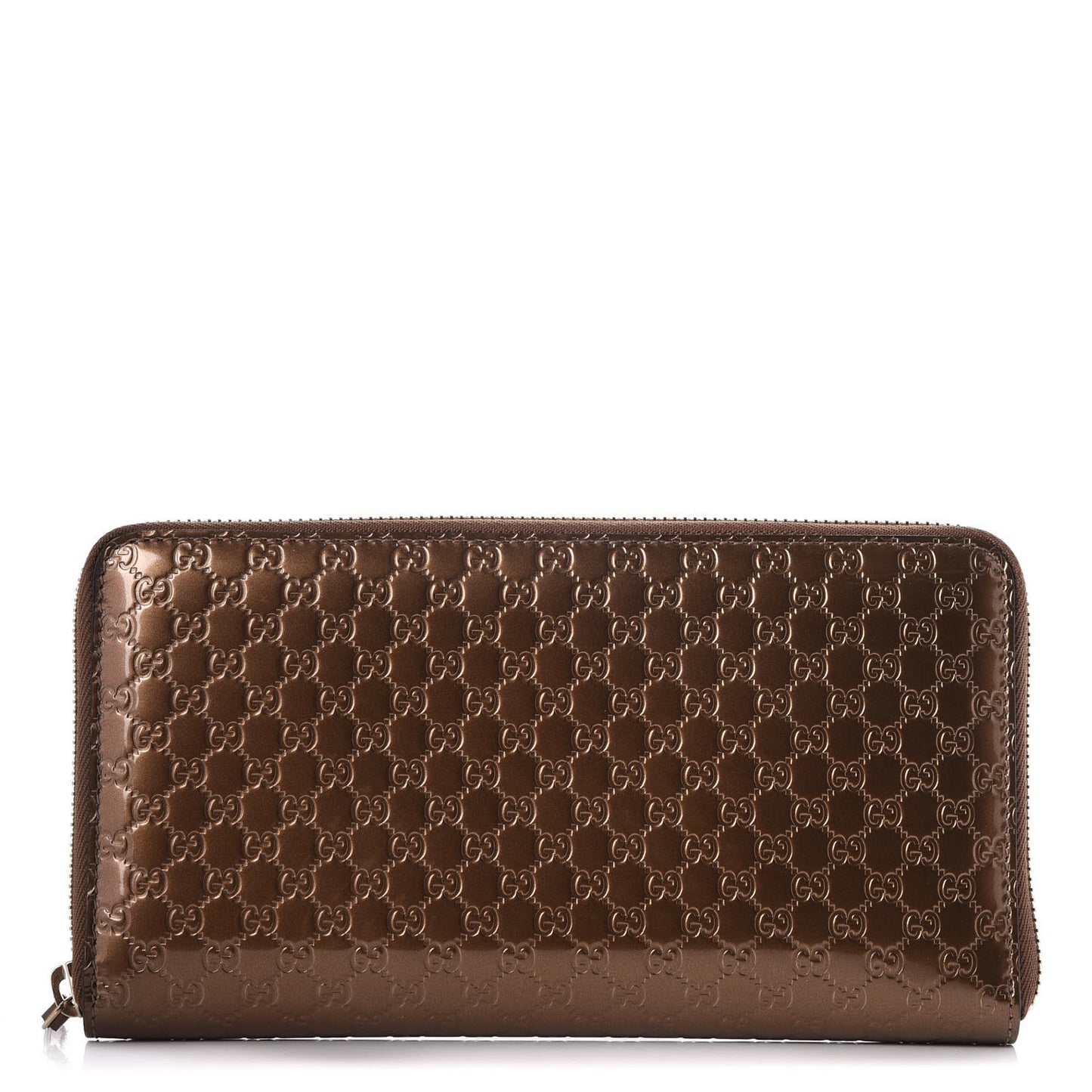 Shine Microguccissima Zip Around Organizer Wallet Acero