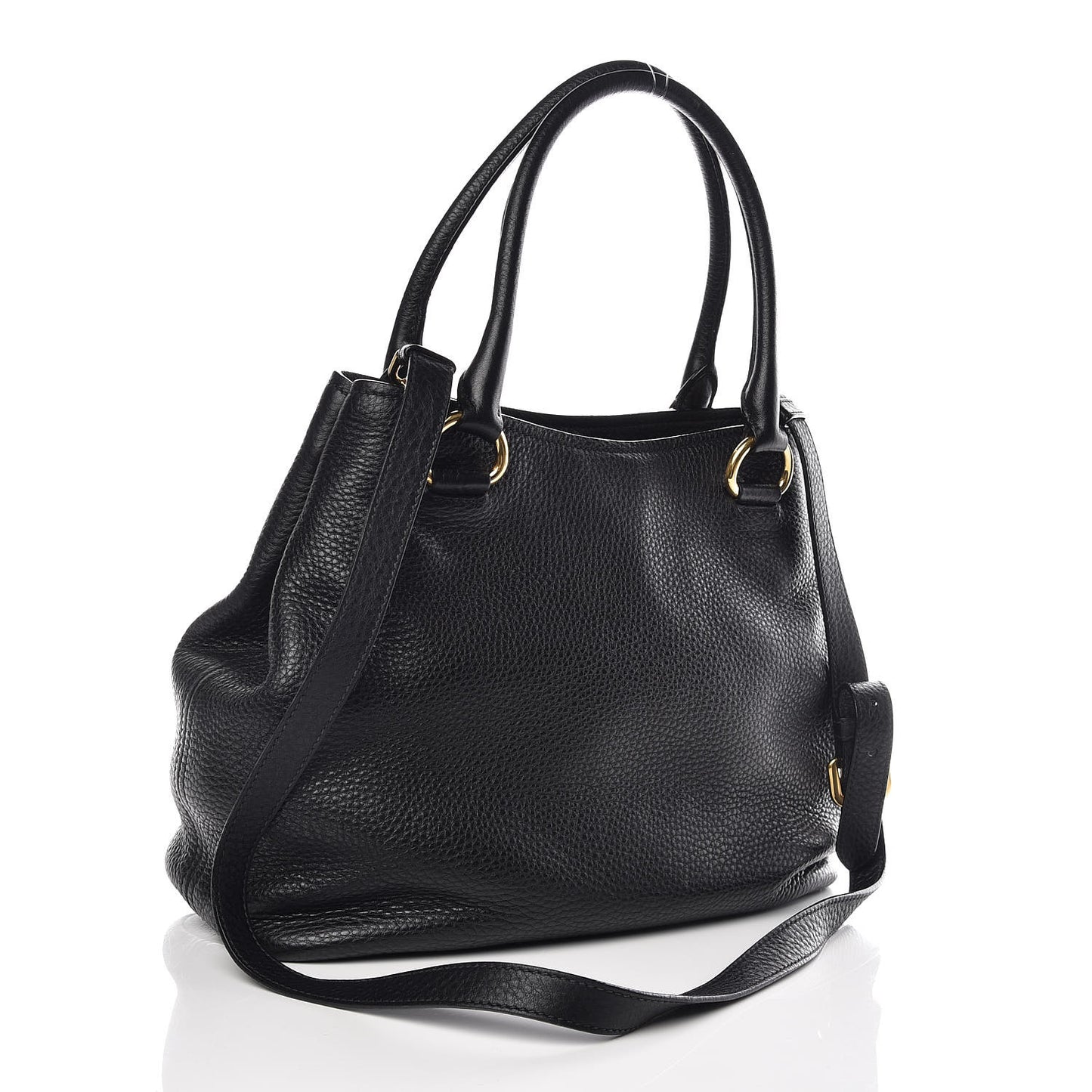 Vitello Daino Tote Black