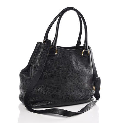 Prada Vitello Daino Tote Black 3 of 16