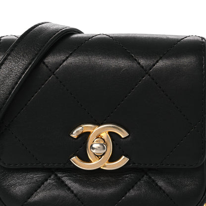 Chanel Calfskin Quilted Mini Framing Chain Bag Black 8 of 12