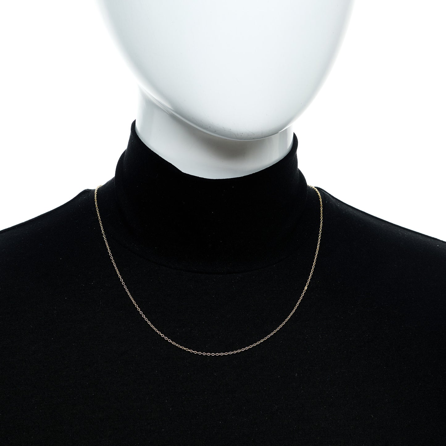 18K Yellow Gold Chain Necklace 19"