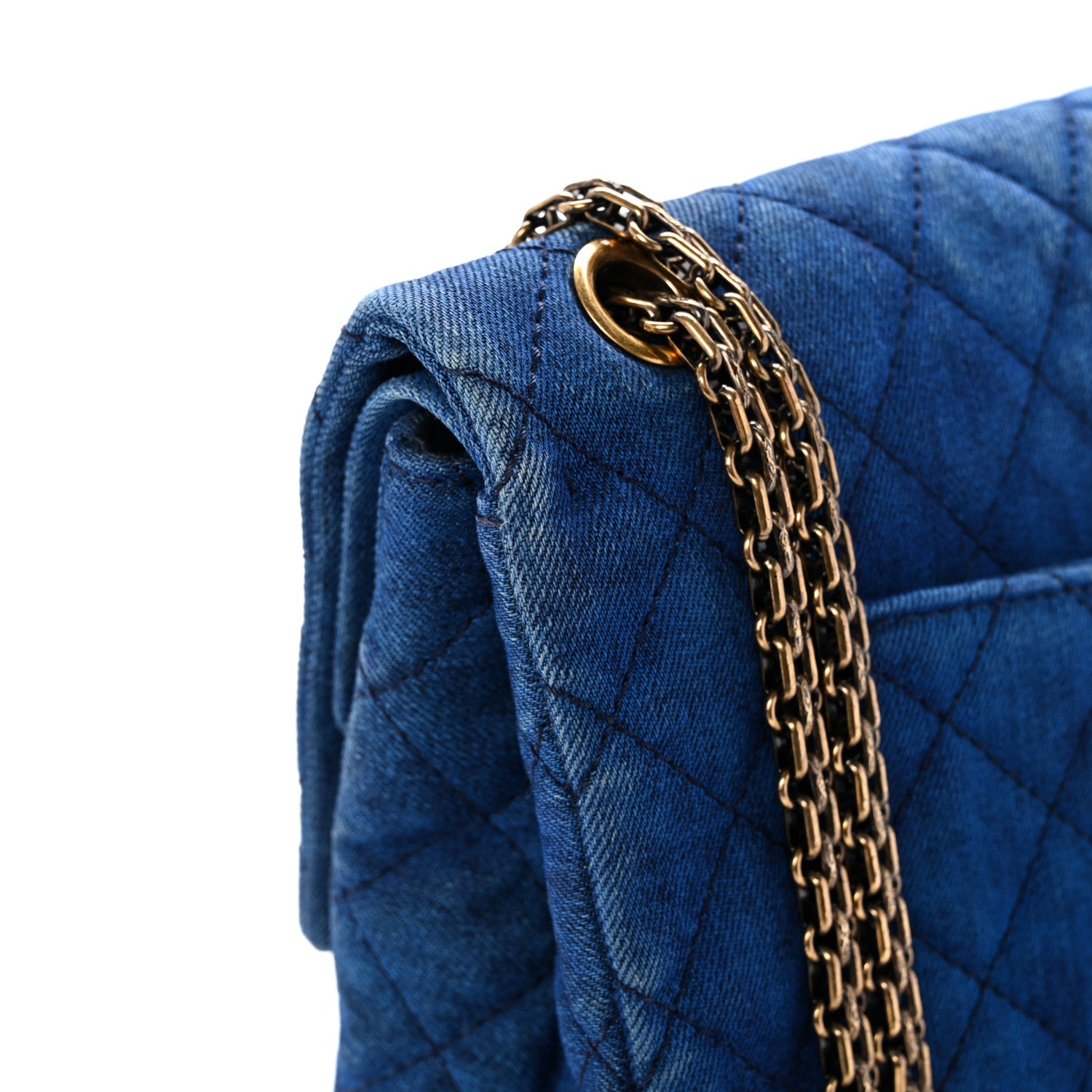 Chanel Denim Quilted 2.55 Reissue 226 Double Flap Blue 11 of 13