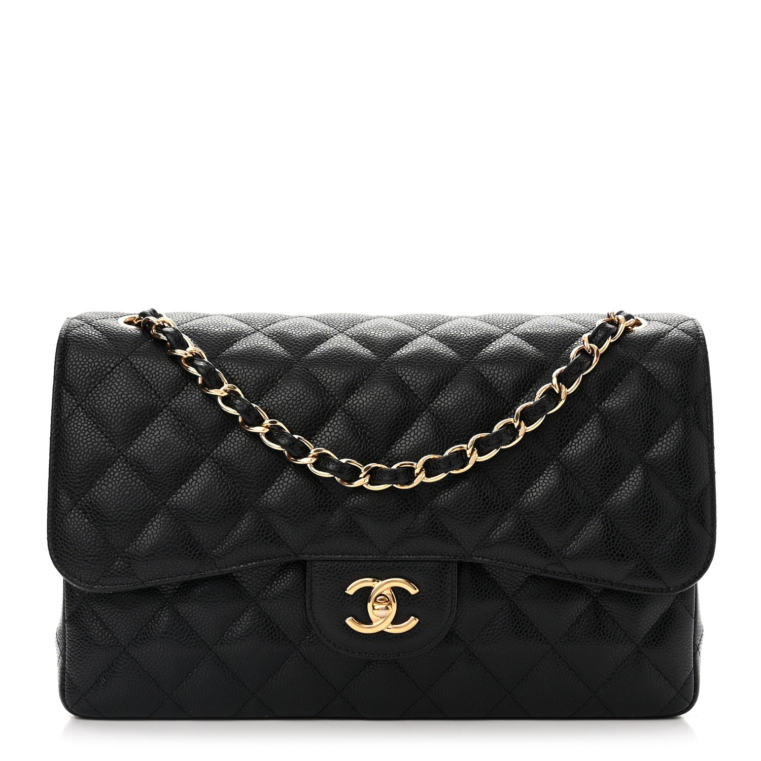 Chanel Caviar Quilted Jumbo Double Flap Black 1 of 10