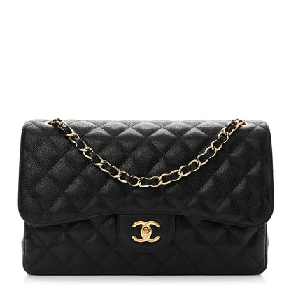 Chanel Caviar Quilted Jumbo Double Flap Black 1 of 10