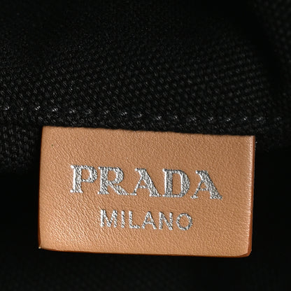 Prada Canapa Small Shopping Tote Black 7 of 10