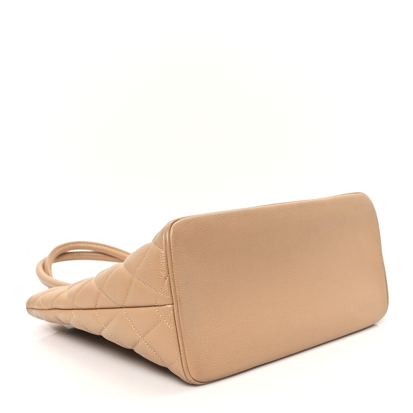 Caviar Quilted Medallion Tote Beige