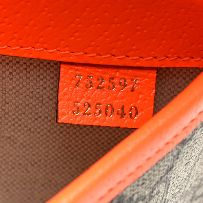 Gucci GG Supreme Monogram Web Small Ophidia Belt Bag Beige Ebony Orange 7 of 10