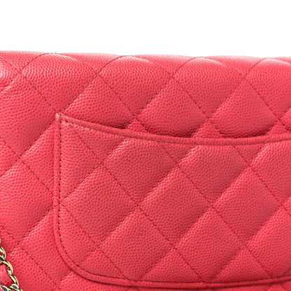 Chanel Caviar Quilted Wallet on Chain WOC Pink 14 of 14