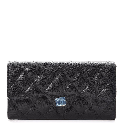Chanel Caviar Quilted Large Flap Wallet Black 1 of 9