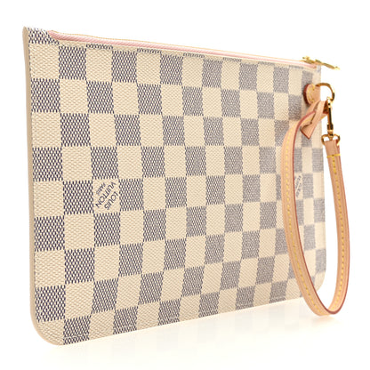 Louis Vuitton Damier Azur Neverfull MM GM Pochette Rose Ballerine 3 of 6