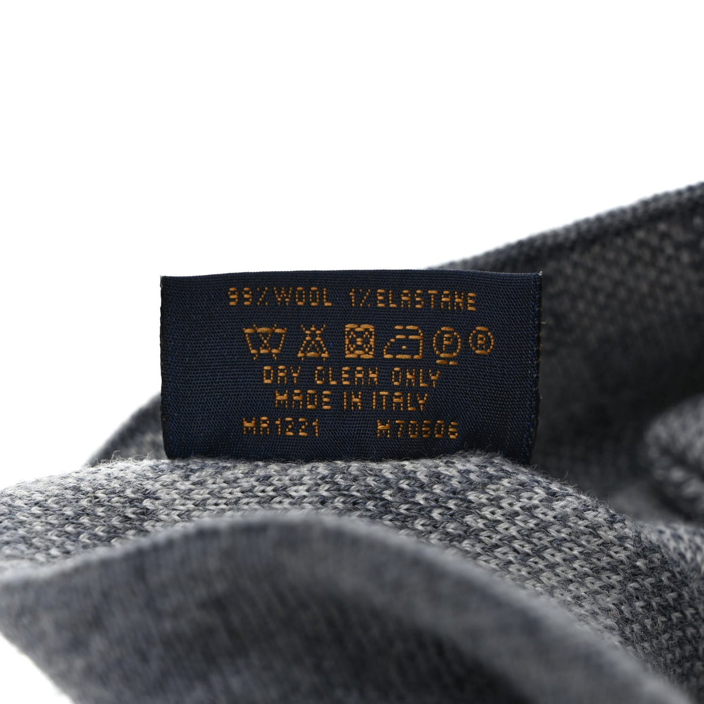 Wool Bonnet Petit Damier Beanie Hat Grey