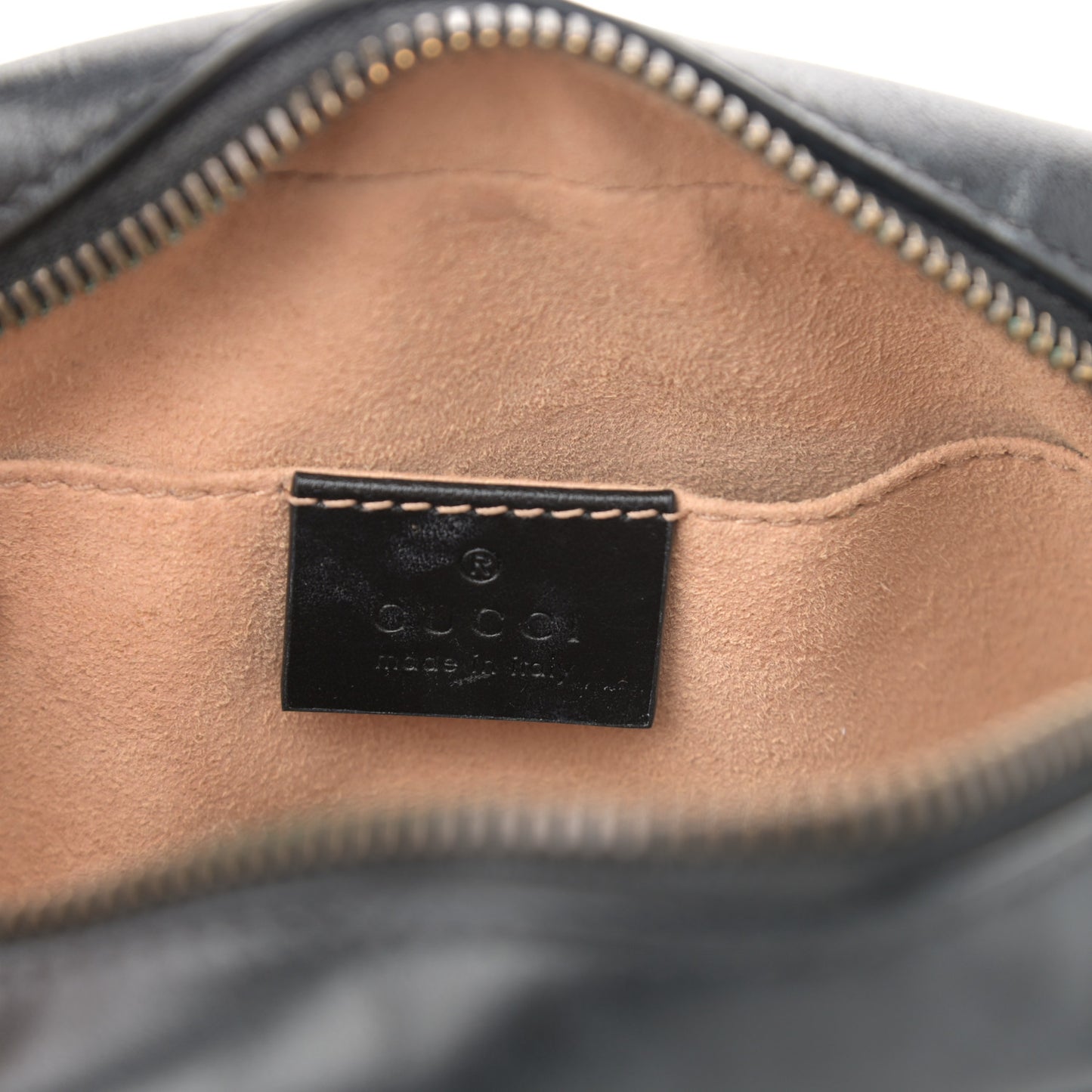 Calfskin Matelasse Mini GG Marmont Chain Shoulder Bag Black