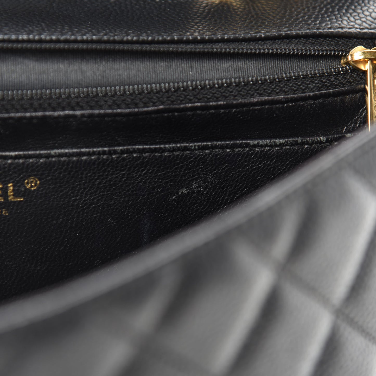 Caviar Quilted Jumbo Single Flap Black