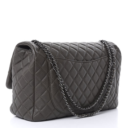 Chanel Calfskin Quilted Small XXL Travel Flap Bag Khaki 3 of 10
