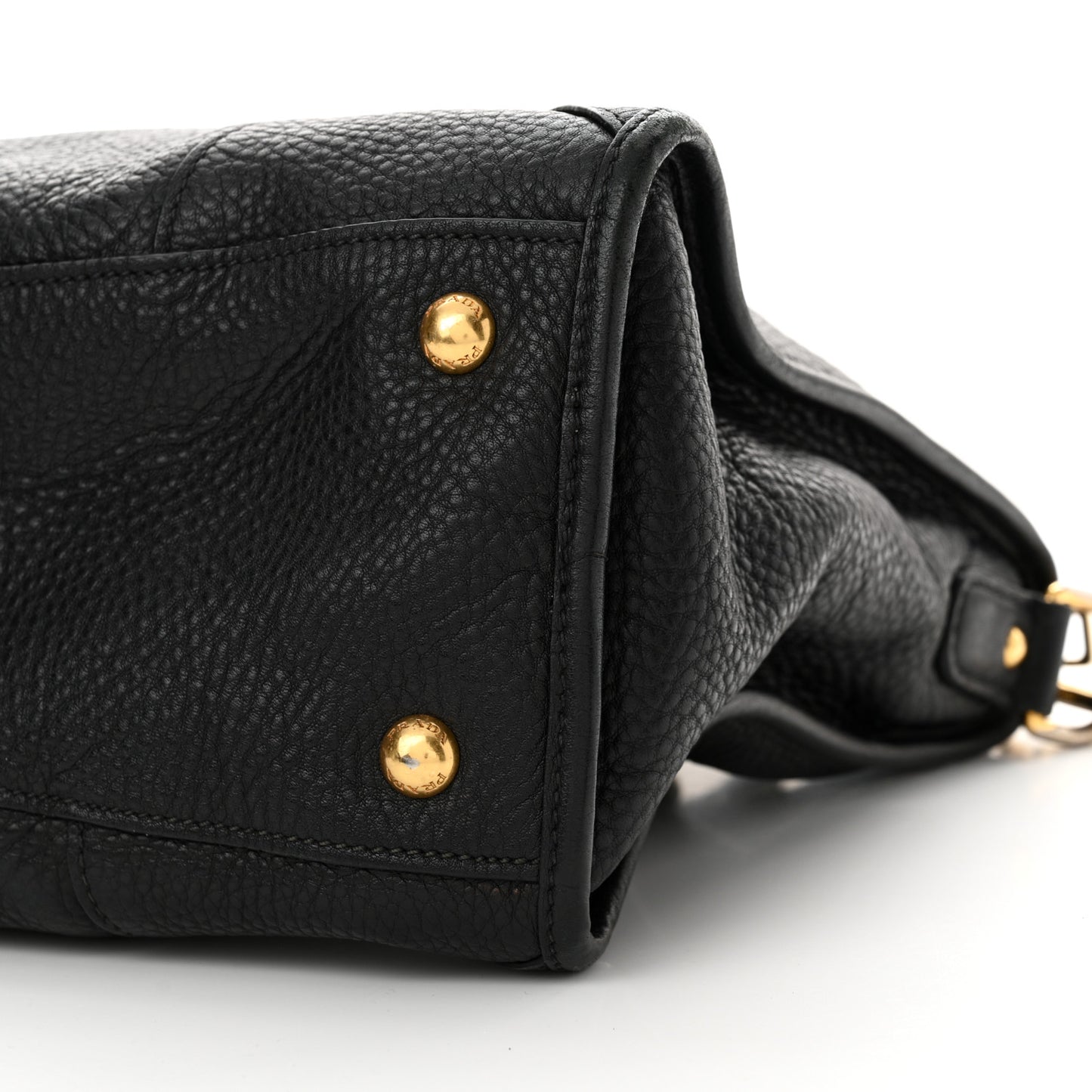 Vitello Daino Shopping Satchel Black