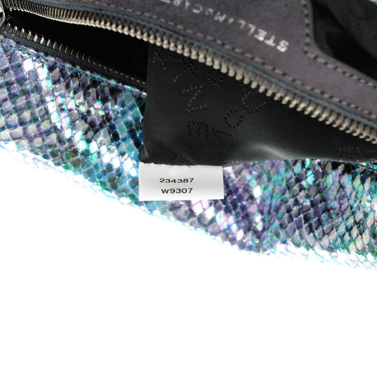 Eco Python Oleografic Fold Over Falabella Tote Navy