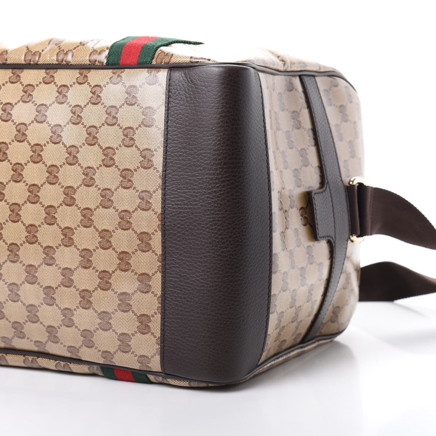 Gucci Crystal Monogram Web Large Carry On Duffle Bag Brown 9 of 9