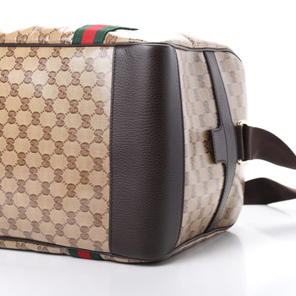 Gucci Crystal Monogram Web Large Carry On Duffle Bag Brown 9 of 9