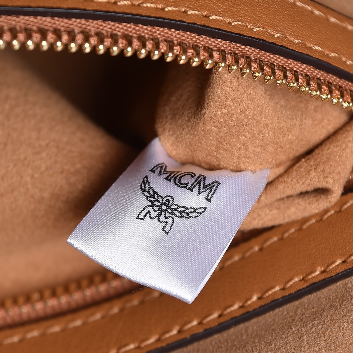MCM Visetos Large Hobo Cognac 8 of 10