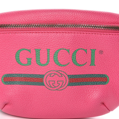 Gucci Grained Calfskin Small Logo Belt Bag Box Pink Green 9 of 11