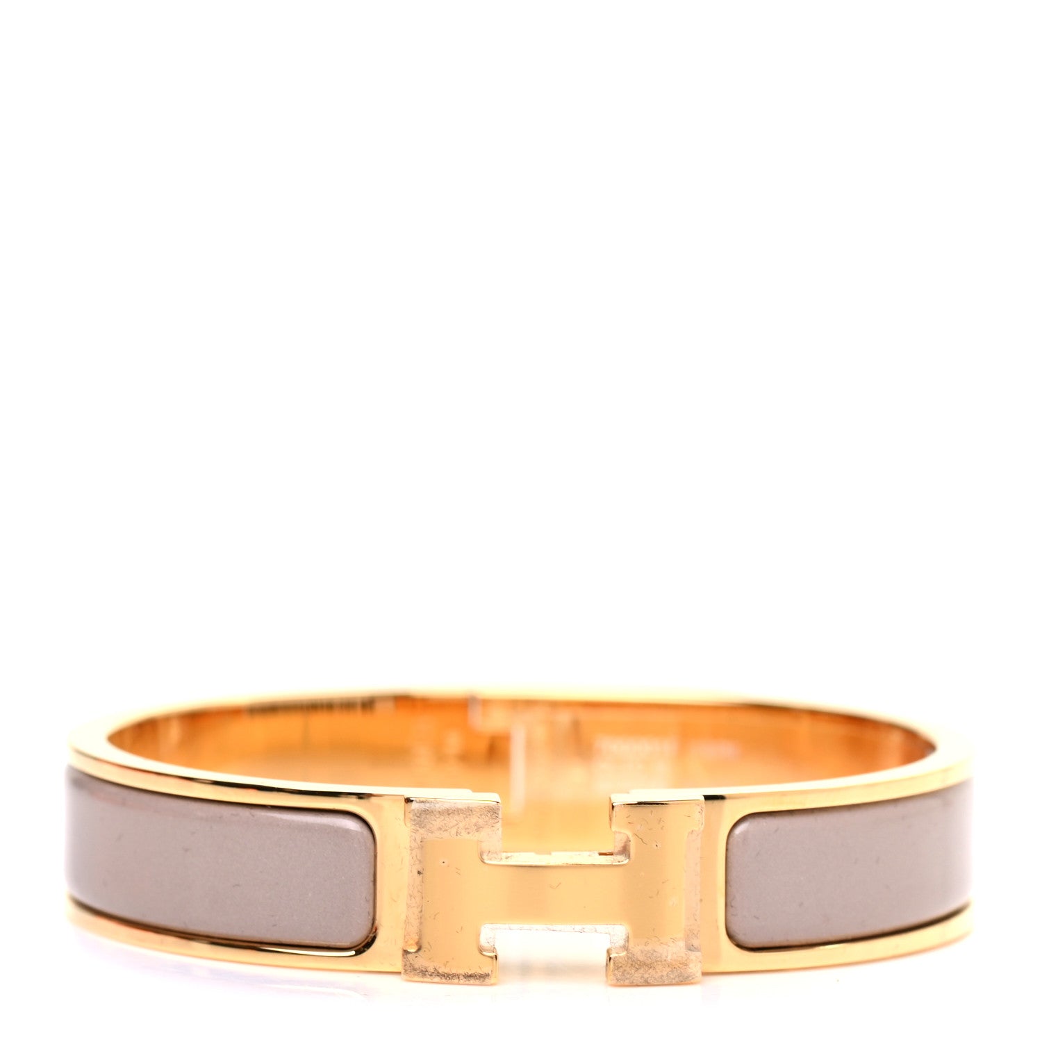 Hermes Enamel Narrow Clic Clac H Bracelet PM Marron Glace 1 of 4