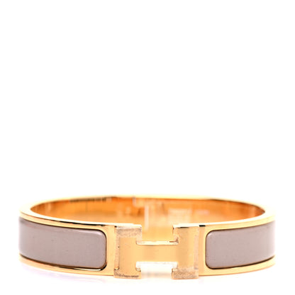 Hermes Enamel Narrow Clic Clac H Bracelet PM Marron Glace 1 of 4