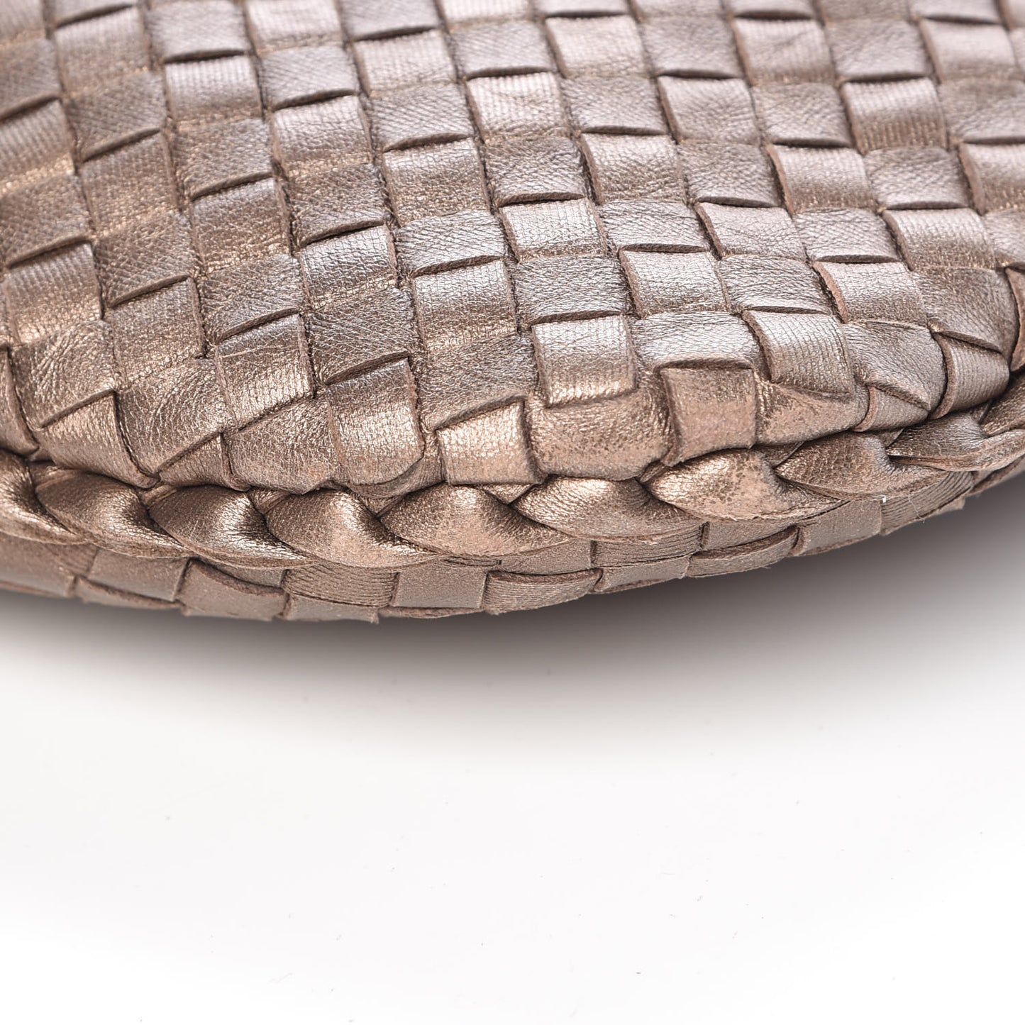 Metallic Nappa Intrecciato Medium Veneta Elephant