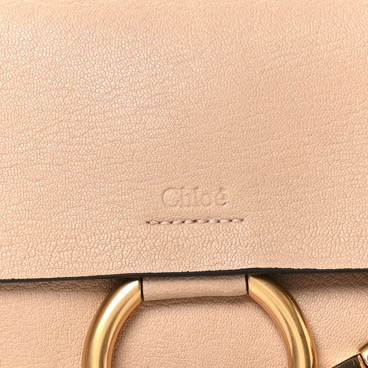 Goatskin Small Faye Shoulder Bag Biscotti Beige