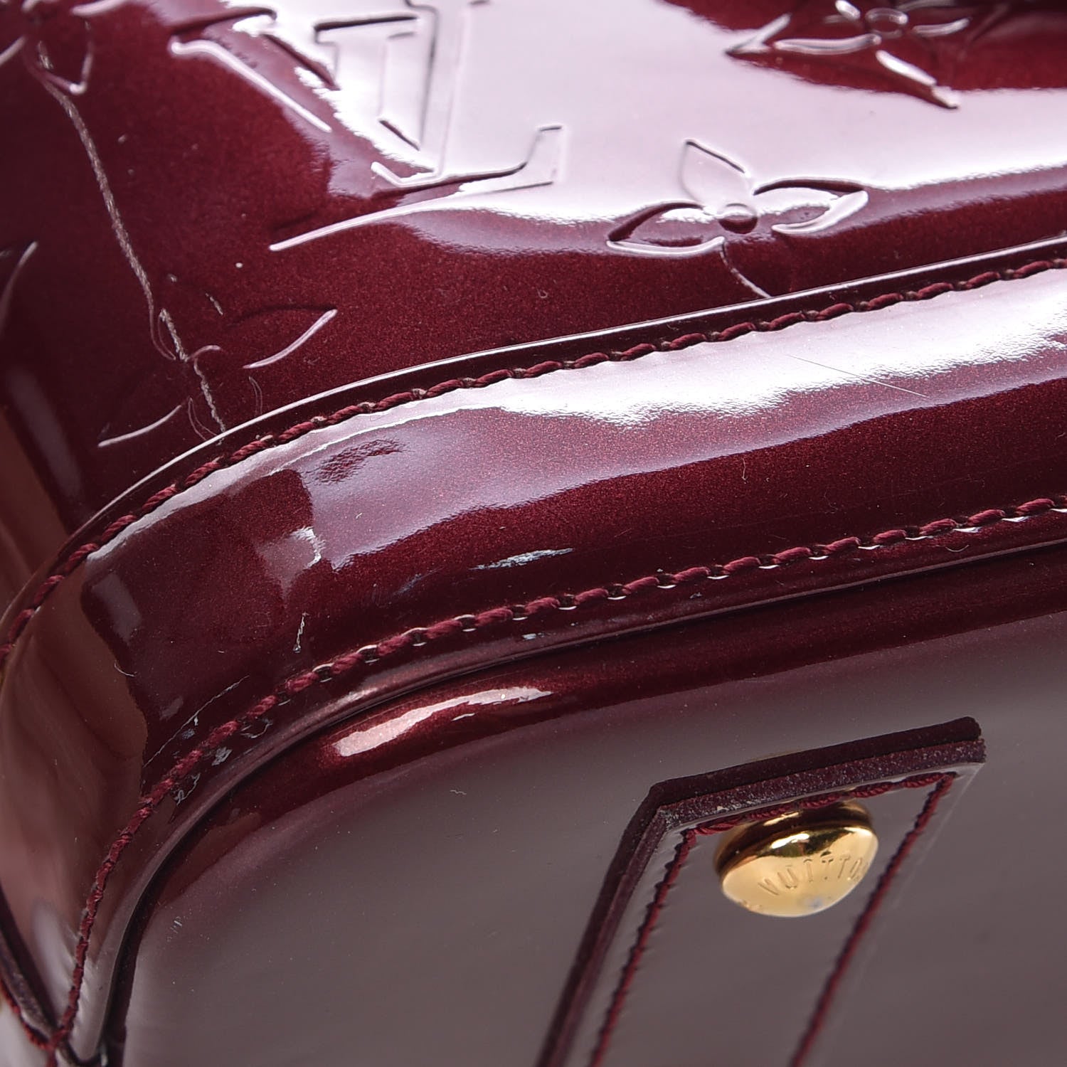 Louis Vuitton Vernis Alma BB Rouge Fauviste 12 of 16