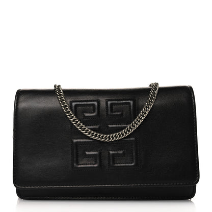 Givenchy Lambskin Emblem Chain Wallet Black 1 of 9
