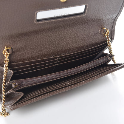Gucci GG Supreme Monogram Web Ophidia Wallet On Chain Brown 5 of 9