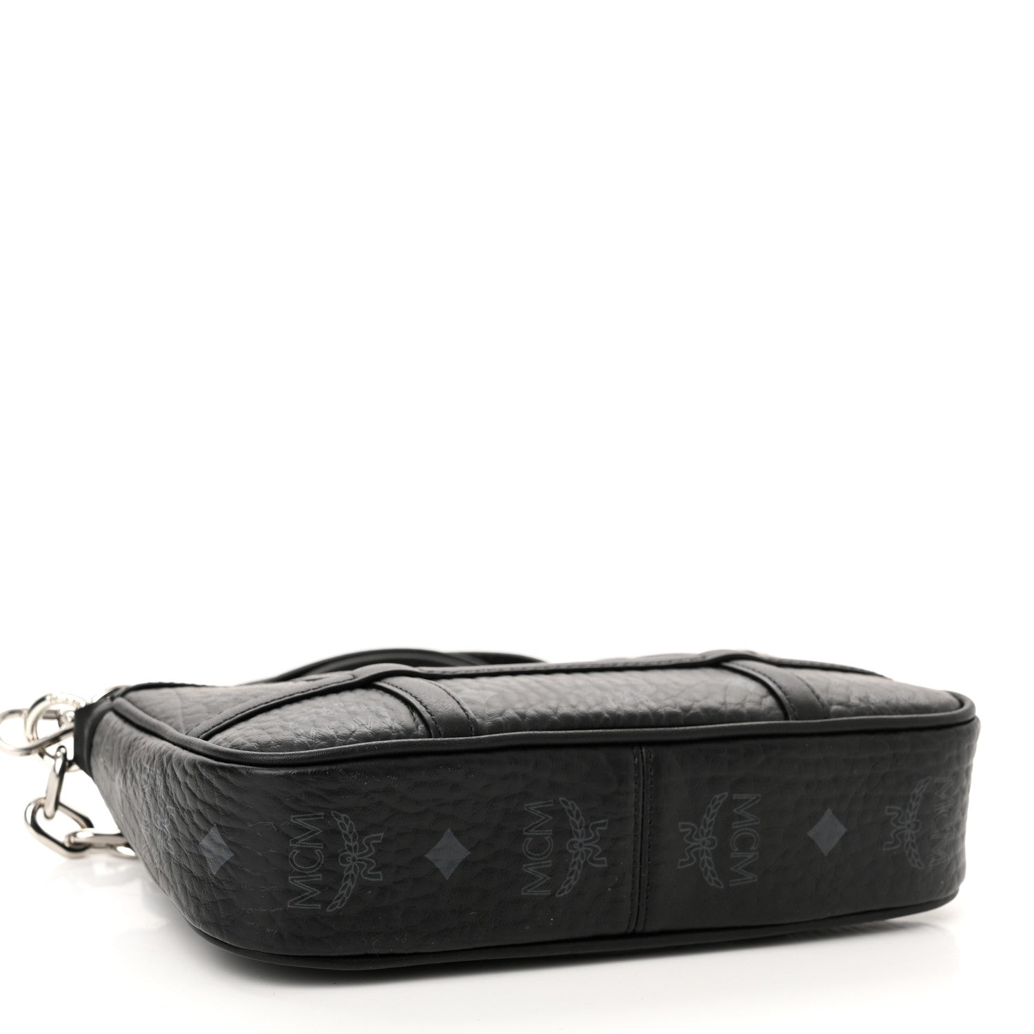 MCM Visetos Mini Aren Chain Crossbody Bag Black 4 of 11