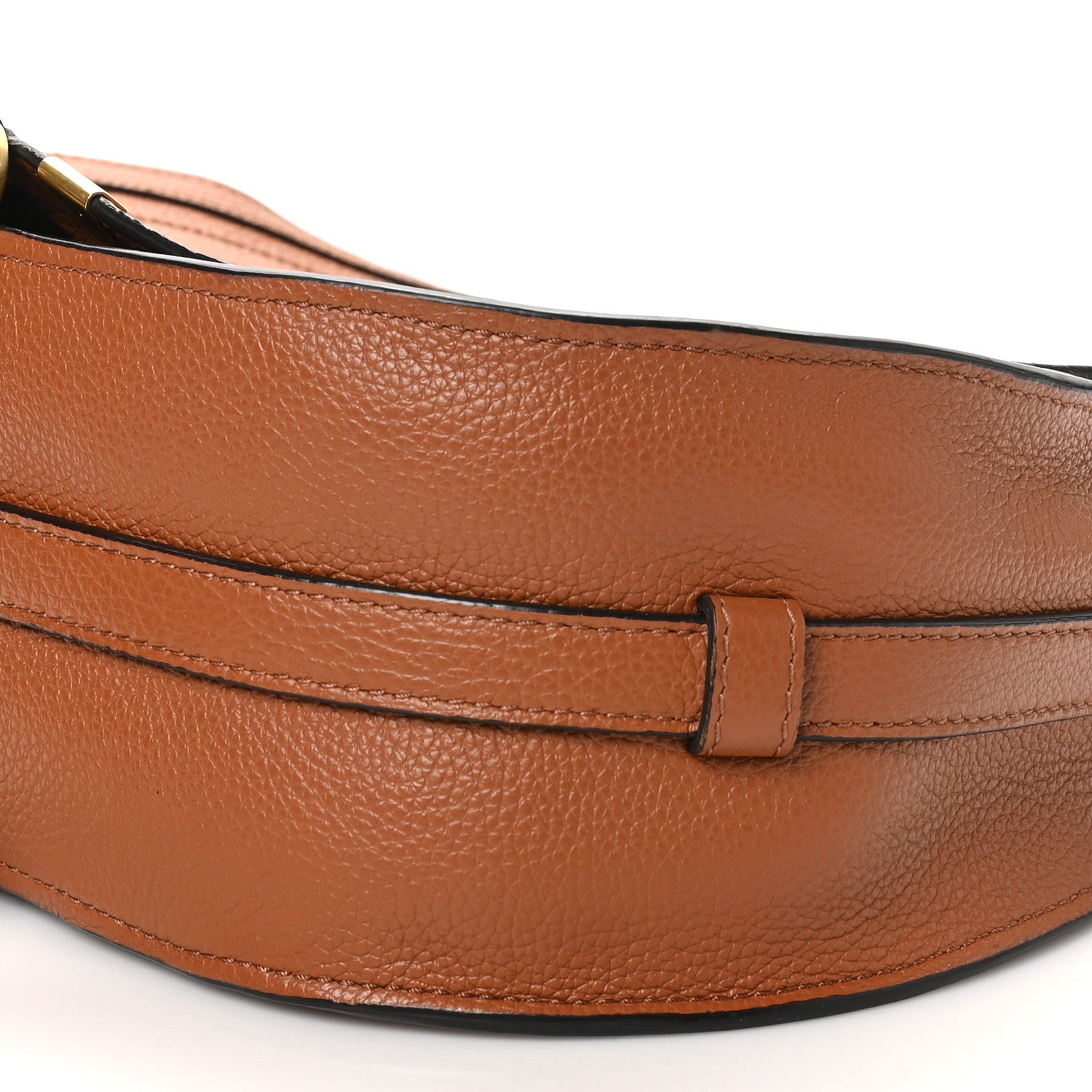 Chloe Grained Calfskin Medium Marcie Saddle Bag Tan 9 of 9