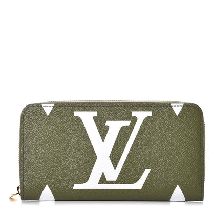 Louis Vuitton Monogram Giant Zippy Wallet Kaki White 1 of 7