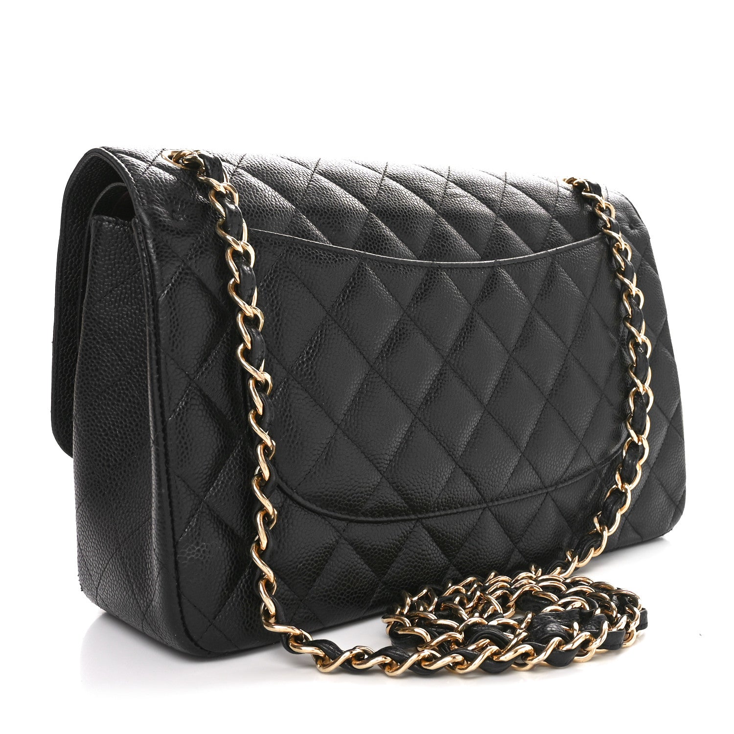 Chanel Caviar Quilted Jumbo Double Flap Black 2 of 12